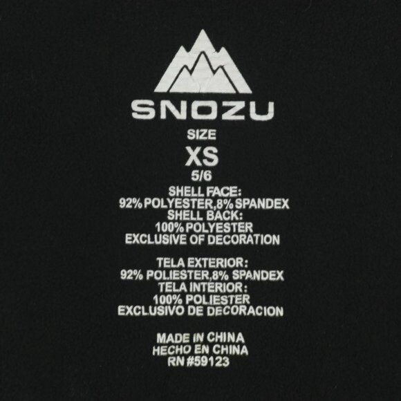 Snozu Boys Extra Small Black Gray Fleece Lined Soft Shell Full Zip Jacket - Picture 8 of 8